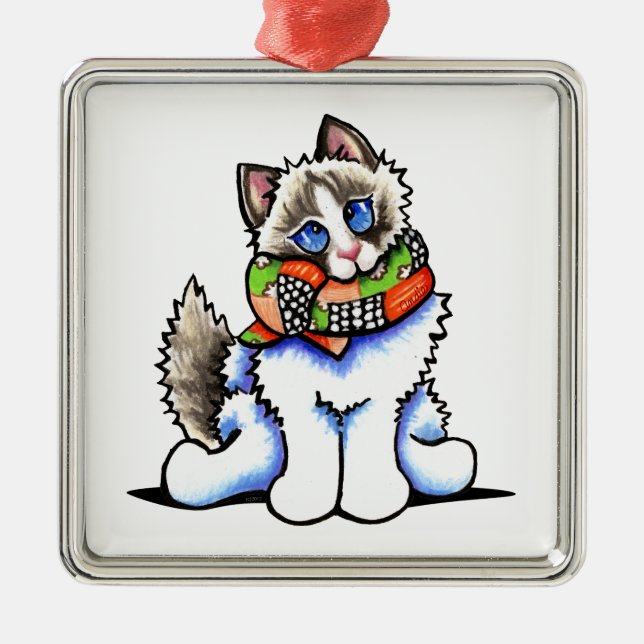 Ornamento De Metal Ragdoll Cat All Dolup (Frente)