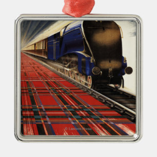 Ornamento De Metal Rainha do trem escocês do Pullman