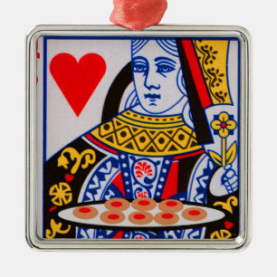 Ornamento De Metal Rainha dos Corações fez algumas tartes