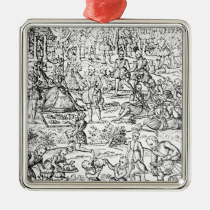 Ornamento De Metal Rainha Elizabeth mim em um piquenique da caça