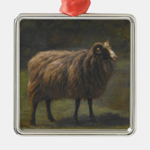 Ornamento De Metal Ram (Male Sheep) na Fazenda (por Rosa Bonheur)