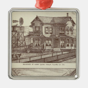 Ornamento De Metal Ranches, Poplar, Cal