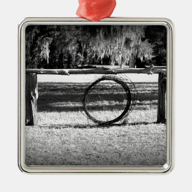 Ornamento De Metal Rancho de gado (Frente)