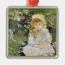 Ornamento De Metal Rapariga jovem com uma boneca (por Berthe Morisot)