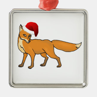 Ornamento De Metal Raposa de Natal