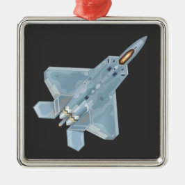 Ornamento De Metal Raptor F-22