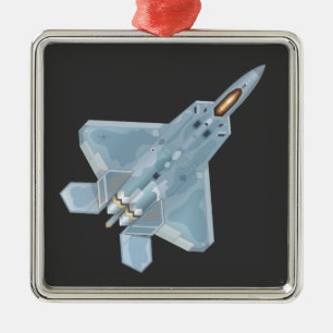 Ornamento De Metal Raptor F-22