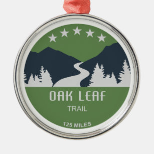 Ornamento De Metal Rastreio Oak Leaf