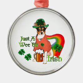 Ornamento De Metal Rat Terrier St Patricks