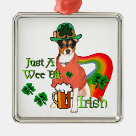 Ornamento De Metal Rat Terrier St Patricks