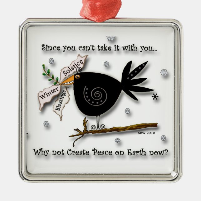 Ornamento De Metal RavenBlessings (Frente)