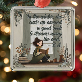Ornamento De Metal Reading Book Club Christmas Metal Ornament