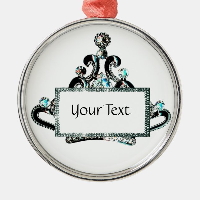 Ornamento De Metal Real Tiara Personalizado (Frente)