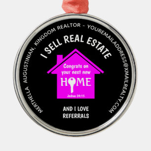 Ornamento De Metal Realtor de Referências de Amor Imobiliário de Vend
