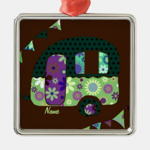 Ornamento De Metal Reboque shabbychic, camper, bunda de caravana