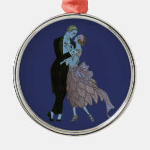 Ornamento De Metal Recém-casados Vintage Art Déco, Dança de Casamento