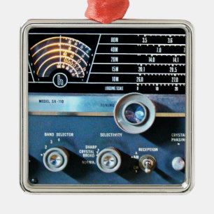 Ornamento De Metal Receptor de rádio Vintage Short Wave