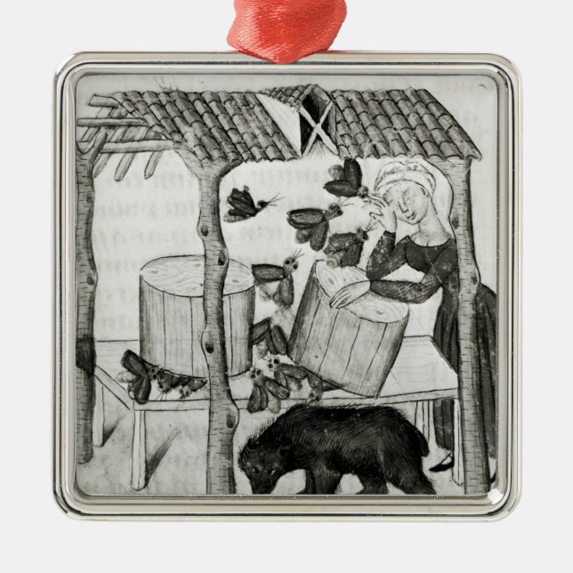 Ornamento De Metal Recolhendo o mel (Frente)