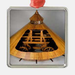 Ornamento De Metal Reconstrução modelo do design de da Vinci