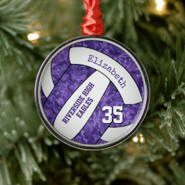 Ornamento De Metal recormento da equipe de vôlei para raparigas branc