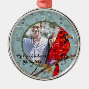 Ornamento De Metal Red Cardinal, a ave do Natal