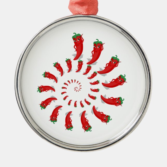 Ornamento De Metal Red Pepper Diva Spiral (Frente)