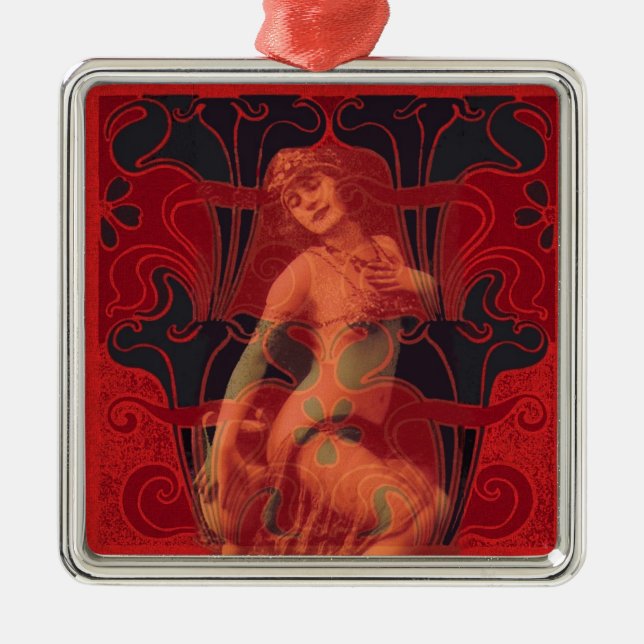 Ornamento De Metal Red Veil (Frente)