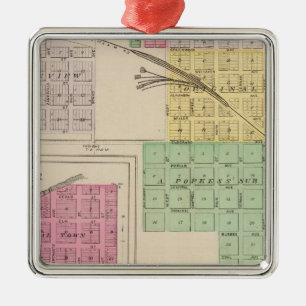 Ornamento De Metal Reece, Fall River, Hamilton e Climax, Kansas