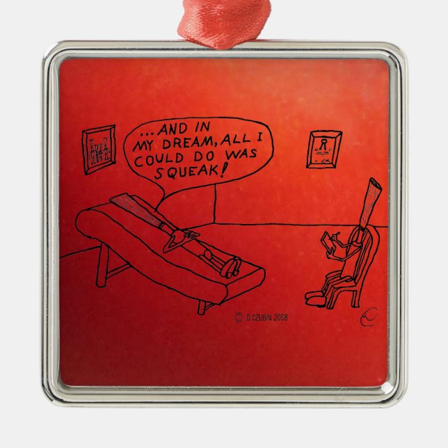 Ornamento De Metal Reed Psicologista White (Frente)