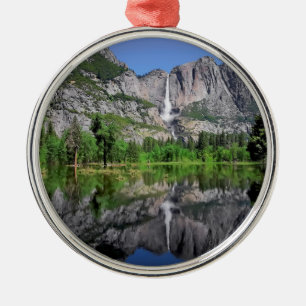 Ornamento De Metal Reflexão de Yosemite Falls