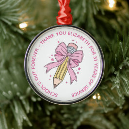 Ornamento De Metal Reforma Personalizada de Professores