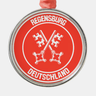 Ornamento De Metal Regensburg Round Emblem