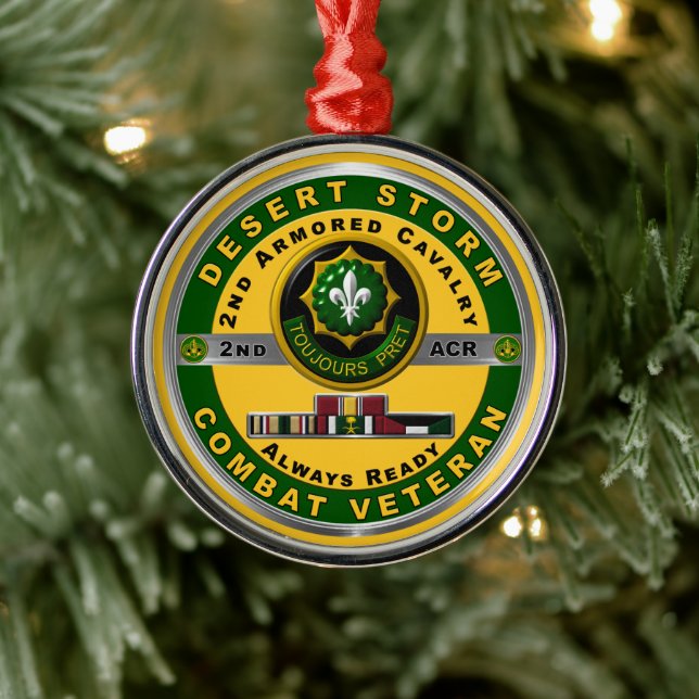 Ornamento De Metal Regimento de Cavalaria Armada segundo Tempestade V (Árvore)