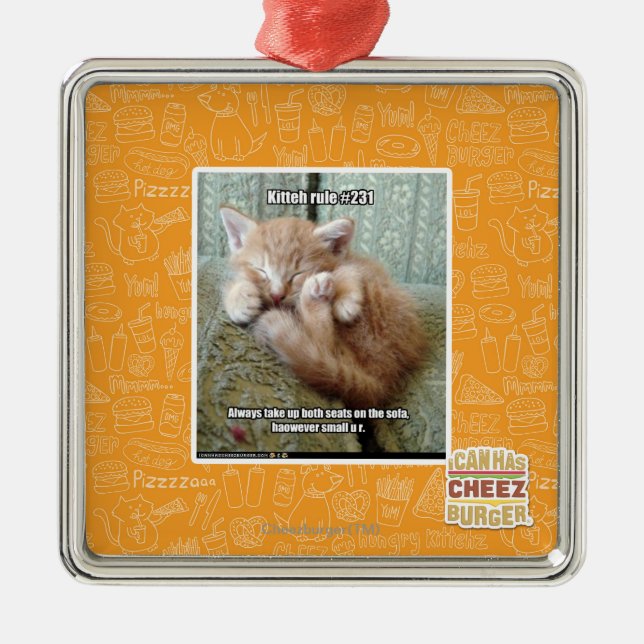Ornamento De Metal Regra #231 de Kitteh (Frente)