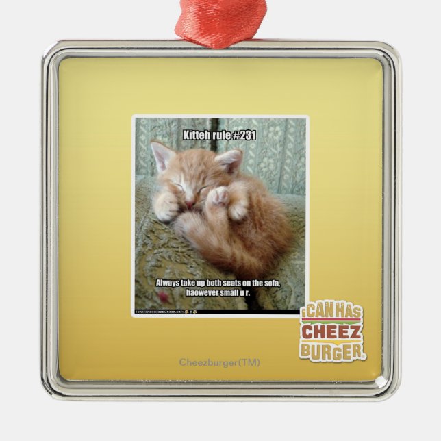 Ornamento De Metal Regra #231 de Kitteh (Frente)