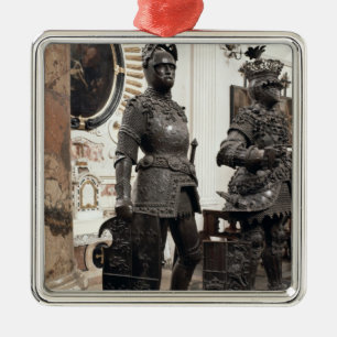 Ornamento De Metal Rei Arthur, estátua do túmulo de Maximilian