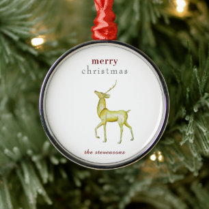 Ornamento De Metal Reinador Dourado de Natal Minimalista