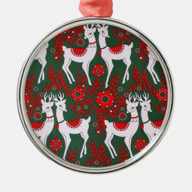 Ornamento De Metal Reindeer (Frente)