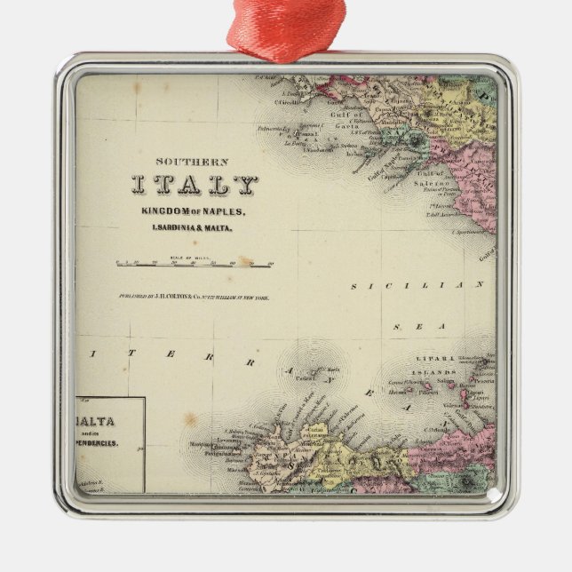 Ornamento De Metal Reino De Nápoles Do Sul De Itália (Frente)