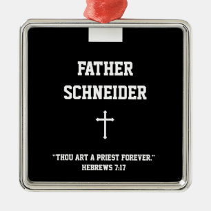 Ornamento De Metal Religião do Colarinho Negro do Padre Católico