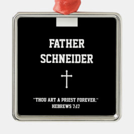 Ornamento De Metal Religioso do Colar Negra do Padre Católico