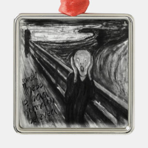 Ornamento De Metal Remake mental de Gogh: O gritar por Edvard Munch