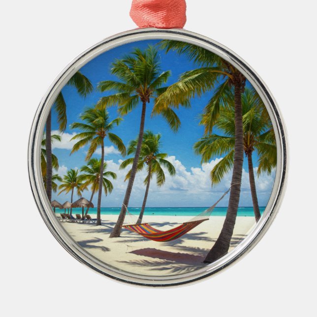 Ornamento De Metal República Dominicana Punta Cana Beach Viagem (Frente)