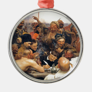 Ornamento De Metal Resposta do ucraniano Kozaky/Cossacks por Repin