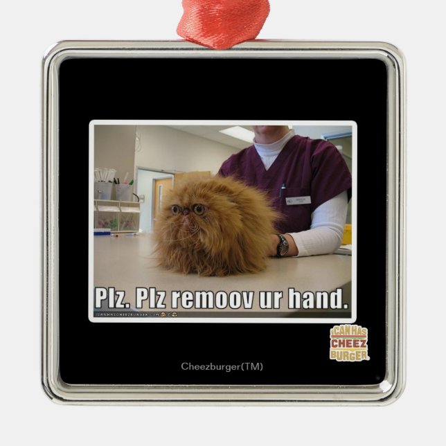 Ornamento De Metal Retire a mão (Frente)