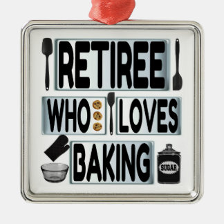 Ornamento De Metal Retiree ama Baking