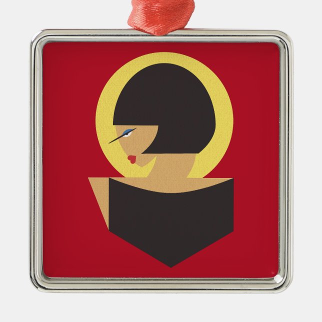 Ornamento De Metal retrato Bauhaus (Frente)