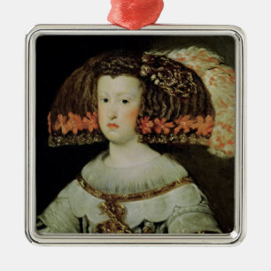 Ornamento De Metal Retrato da rainha Maria Anna da espanha