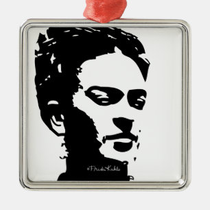 Ornamento De Metal Retrato da sombra de Frida