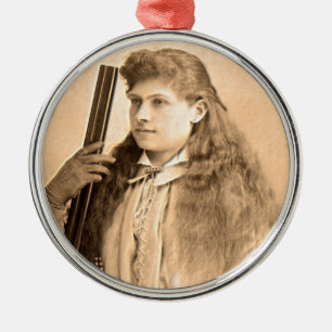 Ornamento De Metal Retrato de Annie Oakley